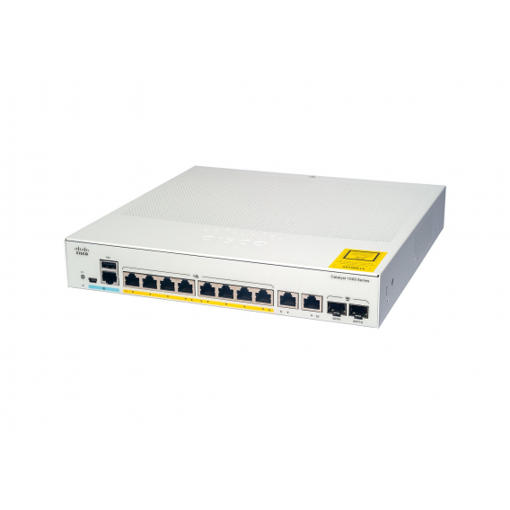 Obrázok pre Cisco Catalyst C1000-8FP-2G-L síťový přepínač Řízený L2 Gigabit Ethernet (10/100/1000) Podpora napájení po Ethernetu (PoE) Šedá