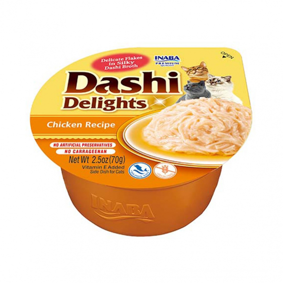 Obrázok pre INABA Dashi Delights Chicken in broth - pamlsek pro kočky - 70g