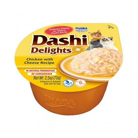 Obrázok pre INABA Dashi Delights Chicken with cheese in broth - pamlsek pro kočky - 70g