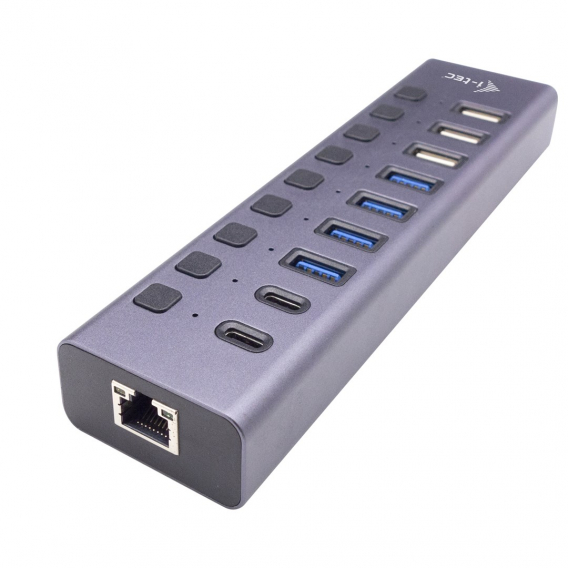 Obrázok pre i-tec CACHARGEHUB9LAN rozbočovač rozhraní USB 2.0 Type-C 5000 Mbit/s Šedá