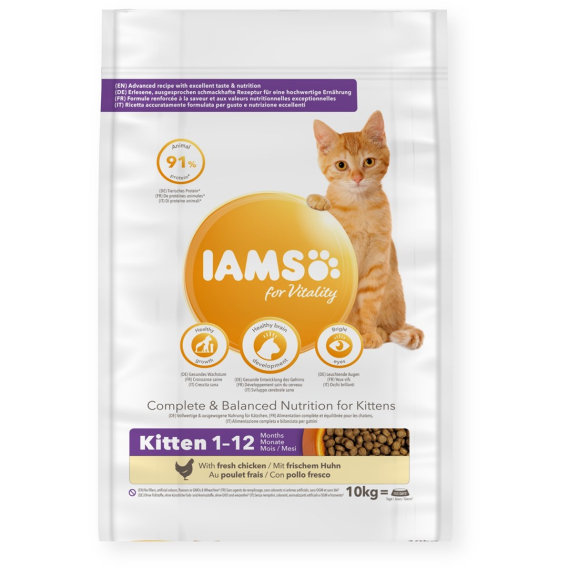 Obrázok pre IAMS for Vitality Kitten Fresh chicken - suché krmivo pro kočky - 10kg