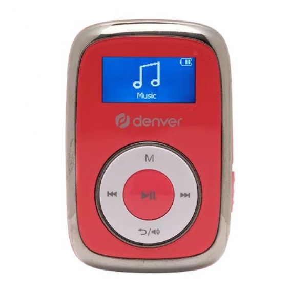 Obrázok pre Denver MPS-316R MP3/MP4 přehrávač MP3 přehrávač 16 GB Metalická, Červená, Bílá