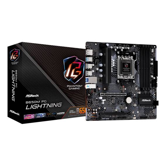 Obrázok pre Asrock B650M PG Lightning AMD B650 Zásuvka AM5 Micro ATX