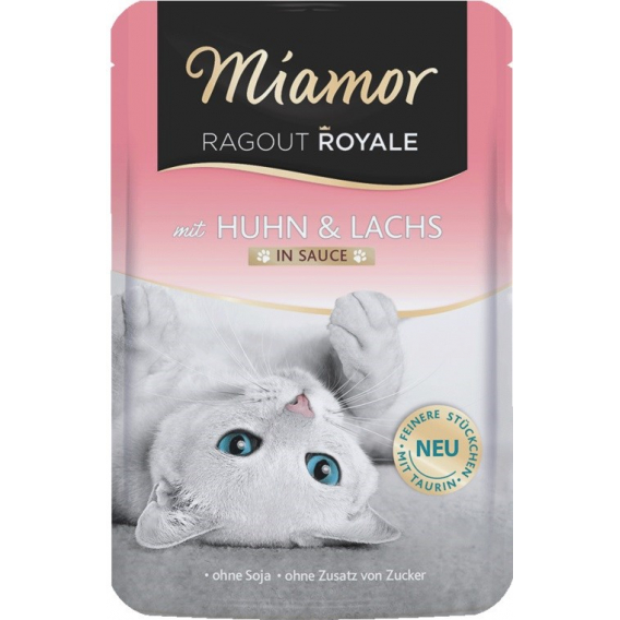 Obrázok pre MIAMOR Ragout Royale Chicken and salmon in sauce - mokré krmivo pro kočky - 100g