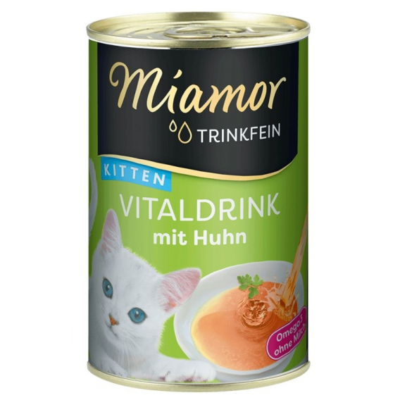 Obrázok pre MIAMOR Trinkfein Kitten Vitaldrink with chicken - pamlsek pro kočky - 135ml