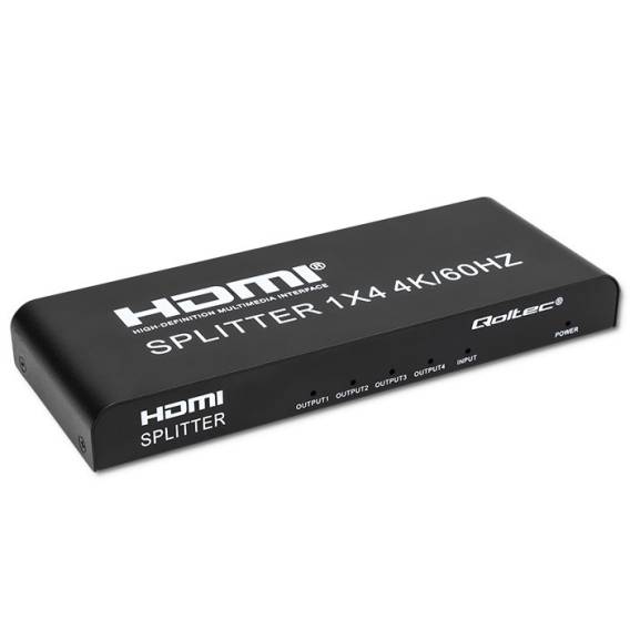 Obrázok pre Qoltec 51799 Aktivní rozbočovač HDMI 4 x HDMI 4K x 2K | 6 Gb/s | 60 Hz