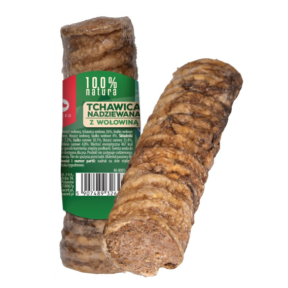 Obrázok pre MACED Trachea stuffed with beef - žvýkačka pro psa - 120g