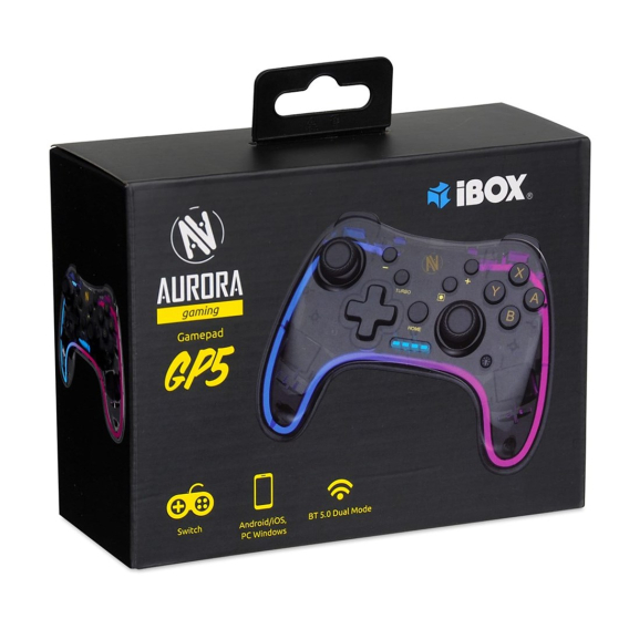 Obrázok pre iBox IGP5 herní ovladač Černá Bluetooth Gamepad Analogový/digitální Android, Nintendo Switch, Nintendo Switch Lite, Nintendo Switch OLED, PC, iOS