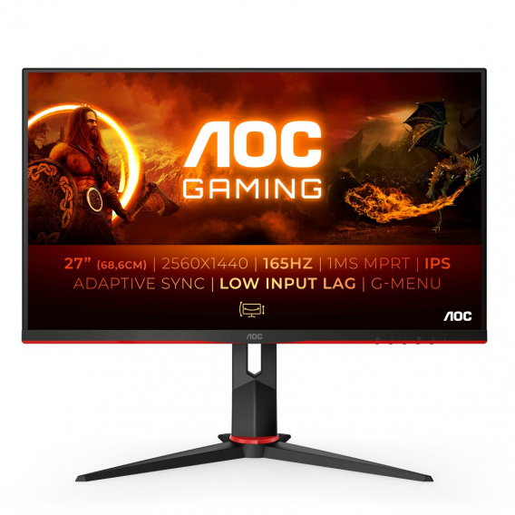 Obrázok pre AOC Q27G2S/EU počítačový monitor 68,6 cm (27") 2560 x 1440 px Quad HD LED Černá, Červená