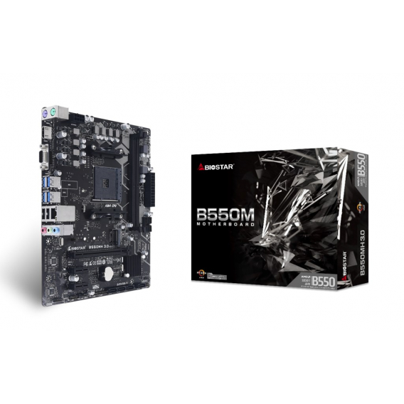 Obrázok pre Biostar B550MH 3.0 základní deska AMD B550 Socket AM4 Micro ATX
