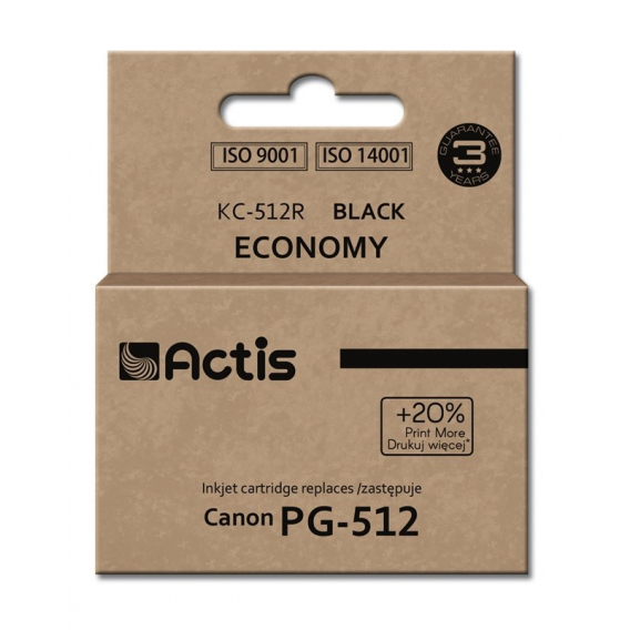 Obrázok pre Actis Inkoust KC-512R (náhradní inkoust Canon PG-512; standardní; 15 ml; černý)