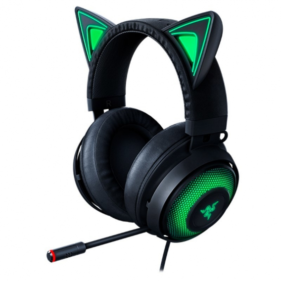 Obrázok pre Razer Kraken Kitty Edition Sluchátka s mikrofonem Kabel Přes hlavu Hraní Černá, Zelená