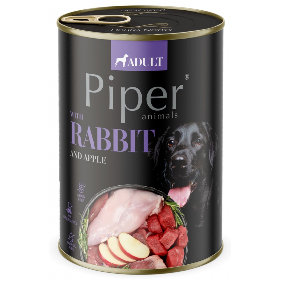 Obrázok pre DOLINA NOTECI Piper Animals Rabbit and apple - mokré krmivo pro psy - 800g