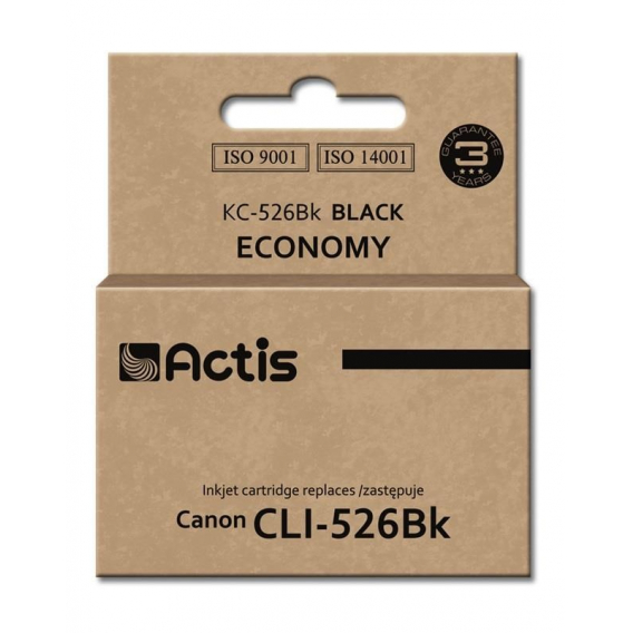 Obrázok pre Actis KC-526Bk Inkoust (náhradní Canon CLI-526BK; standardní; 10 ml; černý)