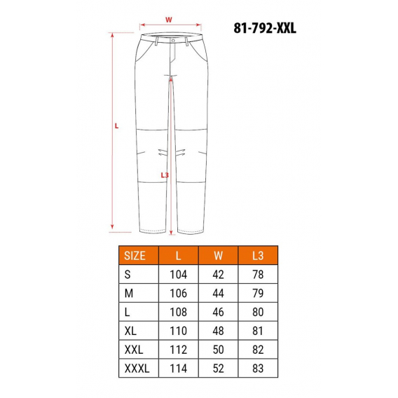 Obrázok pre NEO tools 81-792-XXL ochranné kalhoty Žlutá