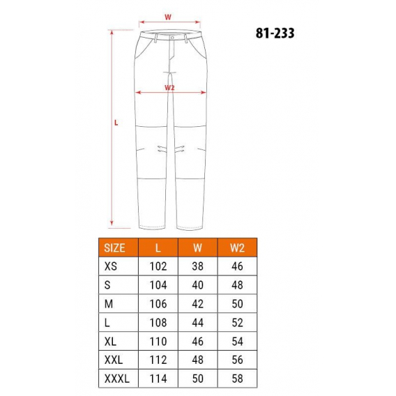 Obrázok pre NEO tools 81-233-XXXL ochranné kalhoty Černá