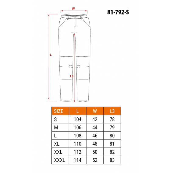 Obrázok pre NEO tools 81-792-S ochranné kalhoty Žlutá