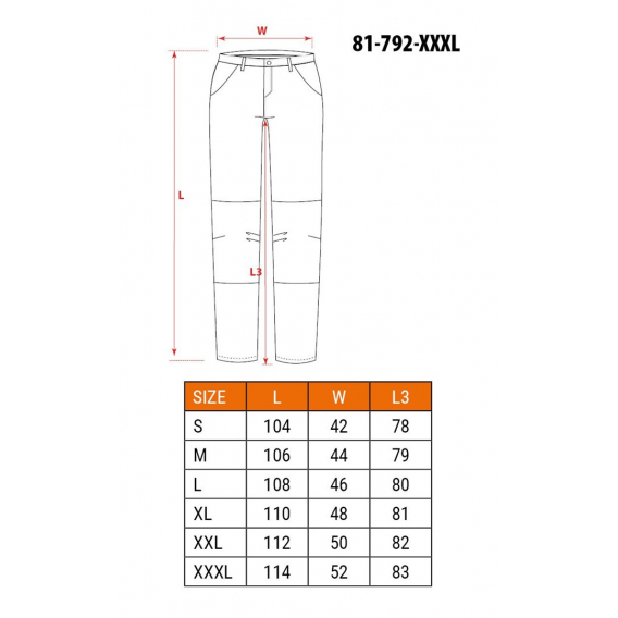 Obrázok pre NEO tools 81-792-XXXL ochranné kalhoty Žlutá