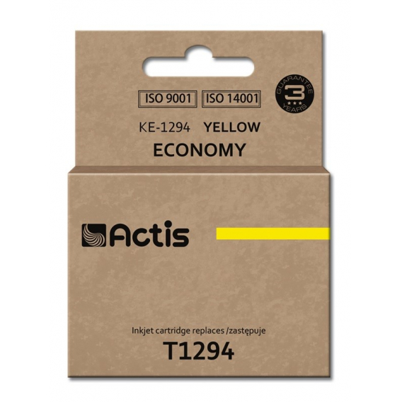 Obrázok pre Actis Inkoust KE-1294 (náhradní inkoust Epson T1294; standardní; 15 ml; žlutý)