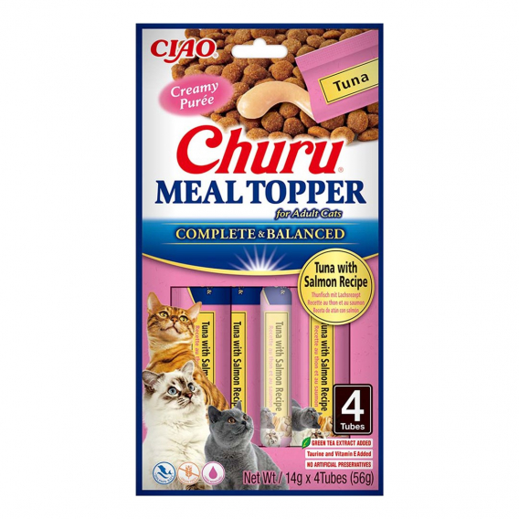 Obrázok pre INABA Churu Meal Topper Tuna with salmon - pamlsek pro kočky - 4 x 14g