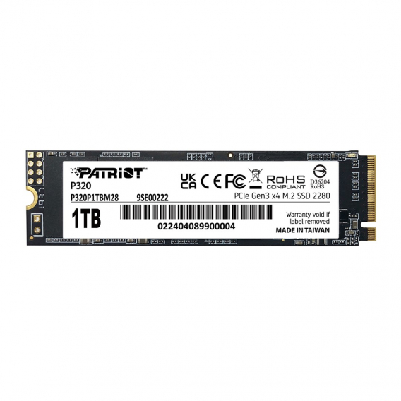 Obrázok pre SSD PATRIOT VIPER P320 M.2 PCI-Ex4 NVMe 512GB 3GB/S (P320P512GM28)