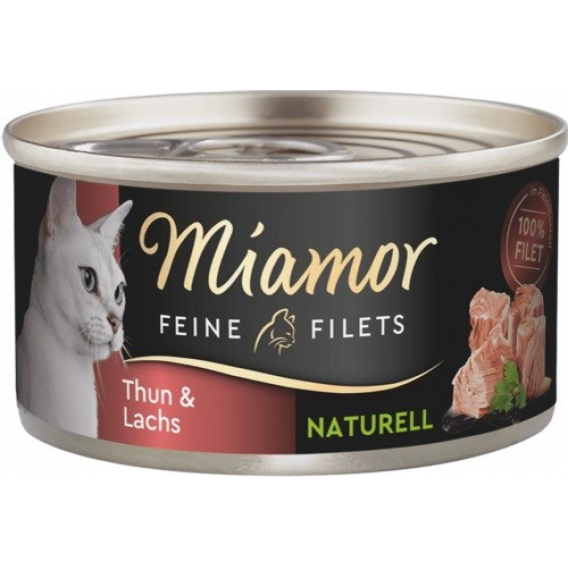 Obrázok pre MIAMOR Feine Filets Naturell Tuna with salmon - mokré krmivo pro kočky - 80g
