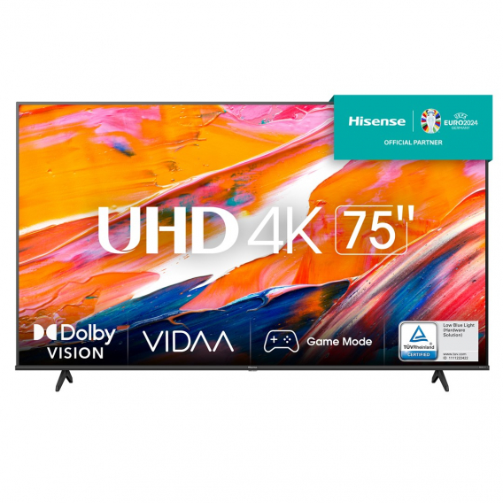 Obrázok pre Hisense 75A6K televizor 190,5 cm (75") 4K Ultra HD Smart TV Wi-Fi Černá 350 cd/m²