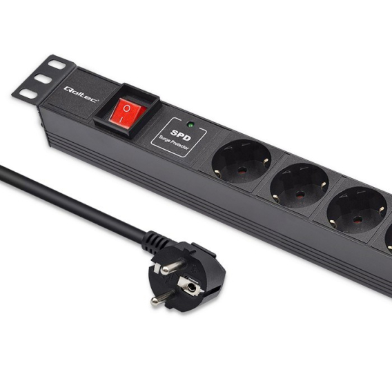 Obrázok pre Power strip for RACK 19  1U,16A,PDU,6x