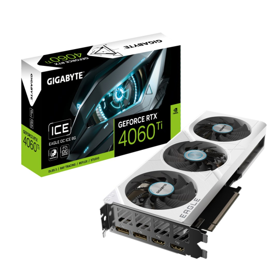 Obrázok pre GIGABYTE GeForce RTX 4060 Ti EAGLE OC ICE 8G NVIDIA 8 GB GDDR6