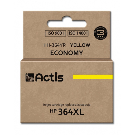 Obrázok pre Actis KH-364YR Inkoust (náhradní inkoust HP 364XL CB325EE; standardní; 12 ml; žlutý)