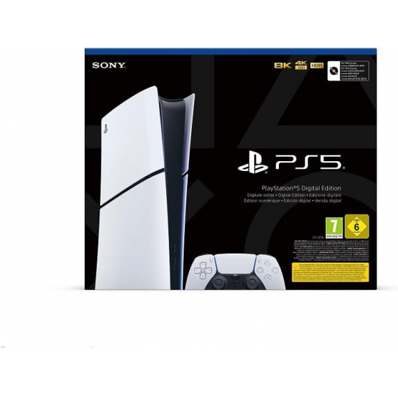 Obrázok pre Konzole Sony PlayStation 5 Digital Slim Edition 1TB SSD Wi-Fi Černá, Bílá
