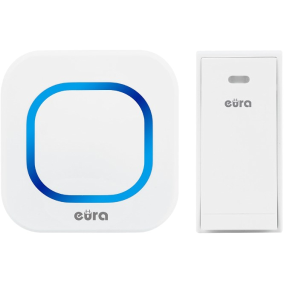 Obrázok pre WIRELESS DOORBELL ''EURA'' WDP-80H2 ''FOLK'' battery-free, push button (kinetic), expandable