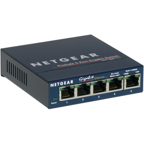 Obrázok pre NETGEAR GS105 Nespravované Gigabit Ethernet (10/100/1000) Modrá