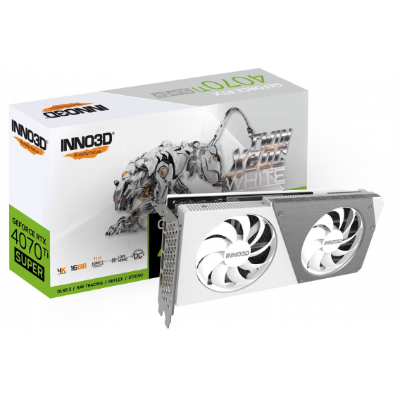 Obrázok pre Inno3D GEFORCE RTX 4070 Ti SUPER TWIN X2 OC WHITE NVIDIA 16 GB GDDR6X