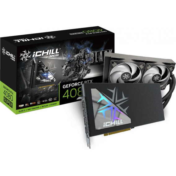 Obrázok pre Inno3D iChill Black NVIDIA GeForce RTX 4080 SUPER 16 GB GDDR6X (C408SB-166XX-18700006)