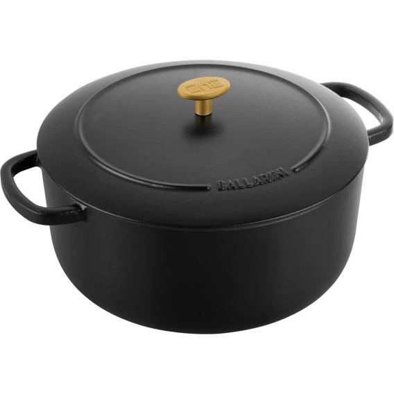 Obrázok pre Ballarini Bellamonte Round Cast Iron Casserole - 7 ltr, Black