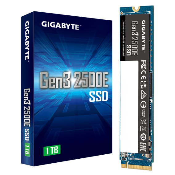 Obrázok pre GIGABYTE Gen3 2500E SSD 1TB M.2 PCI Express 3.0 NVMe 3D NAND