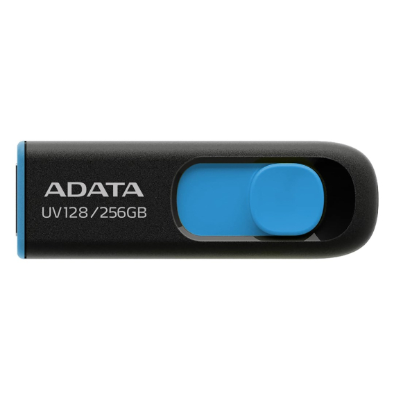 Obrázok pre ADATA UV128 USB paměť 256 GB USB Typ-A 3.2 Gen 1 (3.1 Gen 1) Černá, Modrá