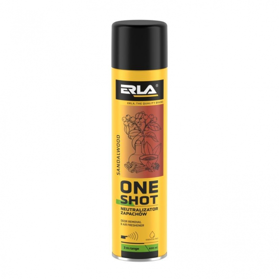 Obrázok pre Neutralizátor zápachu K2 ERLA ONE SHOT SANDALWOOD Santalové dřevo 600ml (R422) 12 ks.