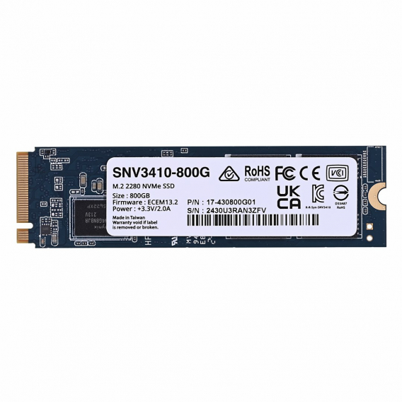 Obrázok pre Synology SNV3410-800G SSD disk M.2 800 GB PCI Express 3.0 NVMe