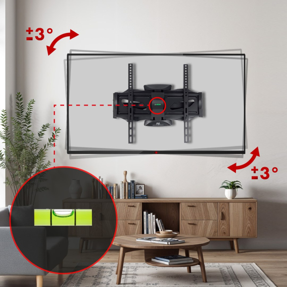 Obrázok pre Maclean MC-781 Držák na TV 177,8 cm (70") Černá