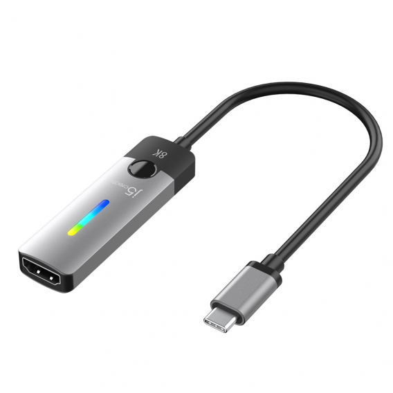 Obrázok pre j5create JCA157 adaptér k video kabelům 10 m USB typu C HDMI Černá, Šedá