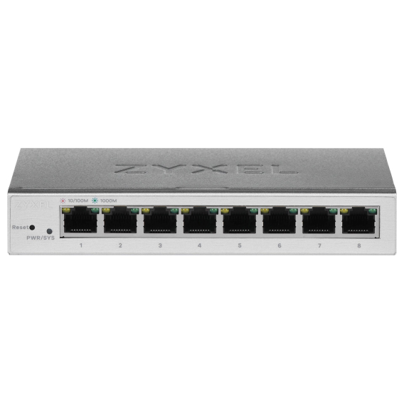 Obrázok pre Zyxel GS1200-8 Spravovaný gigabitový ethernetový přepínač (10/100/1000), stříbrný