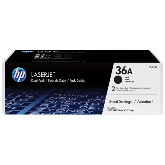 Obrázok pre HP 36A Dvojbalení černé originální tonerové kazety LaserJet