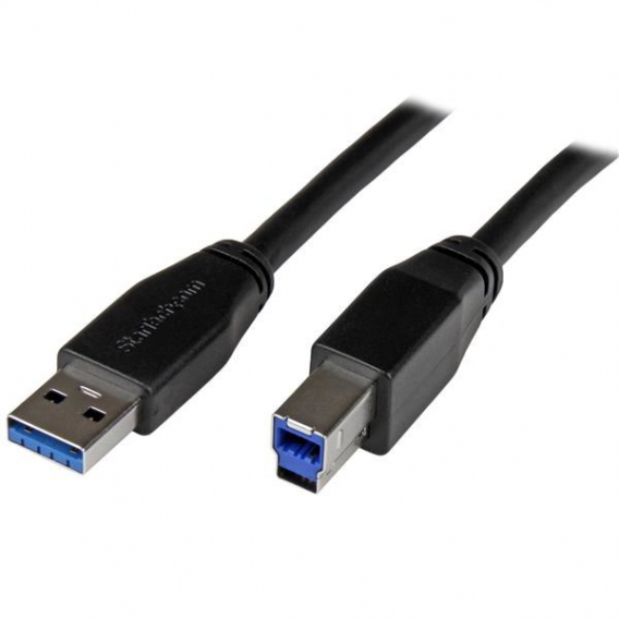 Obrázok pre StarTech.com USB3SAB5M USB kabel USB 3.2 Gen 1 (3.1 Gen 1) 5 m USB A USB B Černá