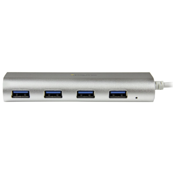 Obrázok pre StarTech.com ST43004UA rozbočovač rozhraní USB 3.2 Gen 1 (3.1 Gen 1) Type-A 5000 Mbit/s Stříbrná, Bílá