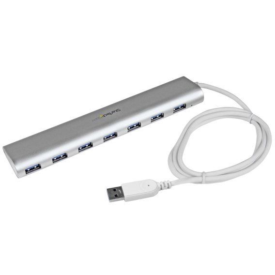 Obrázok pre StarTech.com ST73007UA rozbočovač rozhraní USB 3.2 Gen 1 (3.1 Gen 1) Type-A 5000 Mbit/s Stříbrná, Bílá