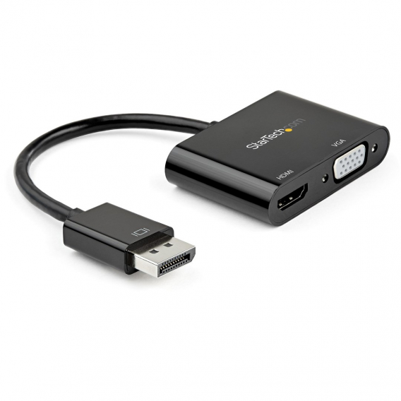 Obrázok pre StarTech.com DP2VGAHD20 adaptér k video kabelům DisplayPort HDMI + VGA (D-Sub) Černá