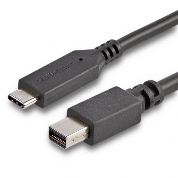 Obrázok pre StarTech.com CDP2MDPMM6B adaptér k video kabelům 1,8 m USB typu C Mini DisplayPort Černá