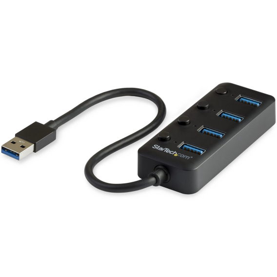 Obrázok pre StarTech.com HB30A4AIB rozbočovač rozhraní USB 3.2 Gen 1 (3.1 Gen 1) Type-A 5000 Mbit/s Černá